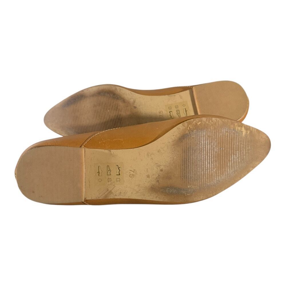 Madewell Women’s Leather Loafers Flats Brown Cognac Slip On Size 7.5 - Picture 8 of 8